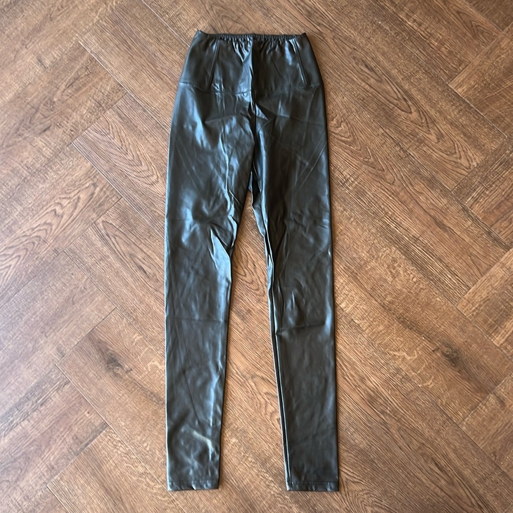 Wilfred Daria Faux Leather Leggings Black Sz S